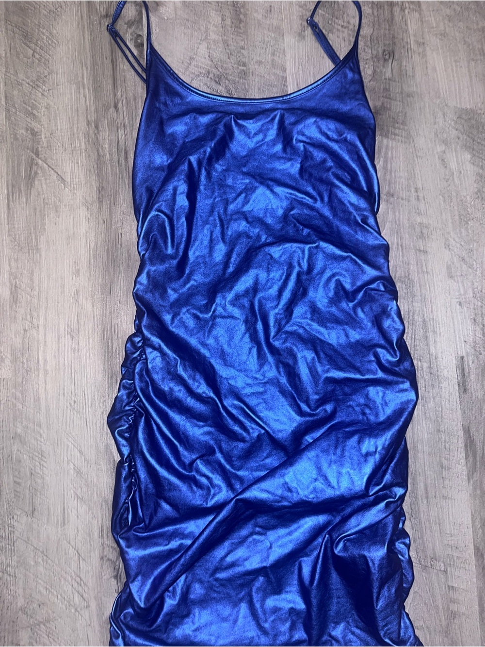 Shimmery Blue Mini Dress